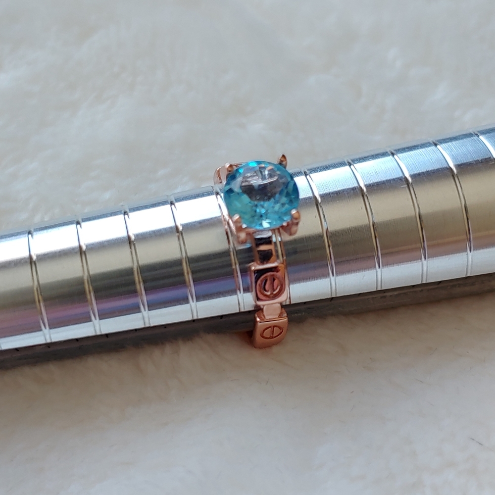 Rose Gold Blue Topaz